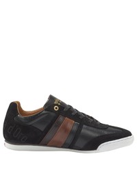 schwarze Leder niedrige Sneakers von Pantofola D'oro