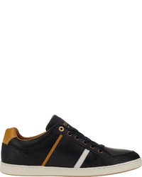 schwarze Leder niedrige Sneakers von Pantofola D'oro