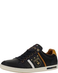 schwarze Leder niedrige Sneakers von Pantofola D'oro