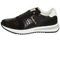 schwarze Leder niedrige Sneakers von Pantofola D'oro