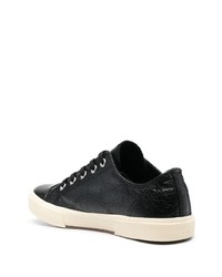 schwarze Leder niedrige Sneakers von Balenciaga