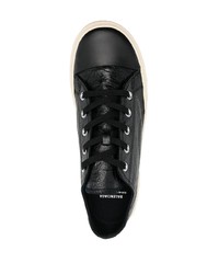 schwarze Leder niedrige Sneakers von Balenciaga