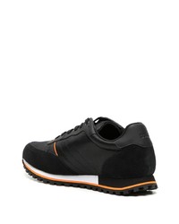 schwarze Leder niedrige Sneakers von BOSS