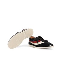 schwarze Leder niedrige Sneakers von Gucci