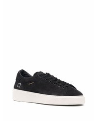 schwarze Leder niedrige Sneakers von D.A.T.E