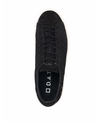 schwarze Leder niedrige Sneakers von D.A.T.E