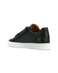 schwarze Leder niedrige Sneakers von Black Dioniso