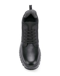 schwarze Leder niedrige Sneakers von Prada