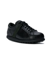 schwarze Leder niedrige Sneakers von Camper