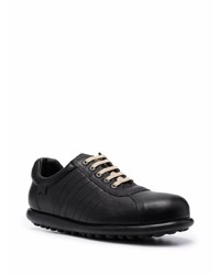 schwarze Leder niedrige Sneakers von Camper