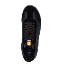 schwarze Leder niedrige Sneakers von Camper