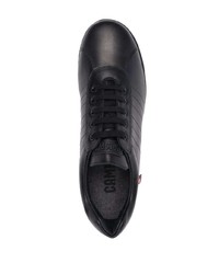 schwarze Leder niedrige Sneakers von Camper