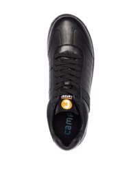 schwarze Leder niedrige Sneakers von Camper