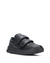 schwarze Leder niedrige Sneakers von Acne Studios