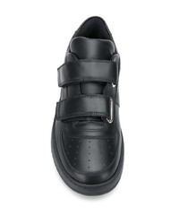 schwarze Leder niedrige Sneakers von Acne Studios