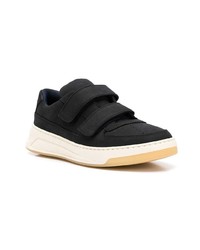 schwarze Leder niedrige Sneakers von Acne Studios