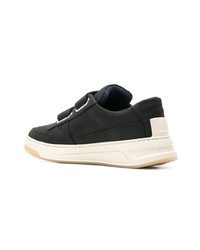 schwarze Leder niedrige Sneakers von Acne Studios