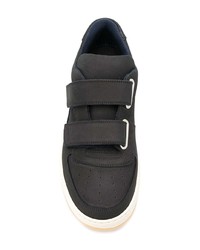 schwarze Leder niedrige Sneakers von Acne Studios