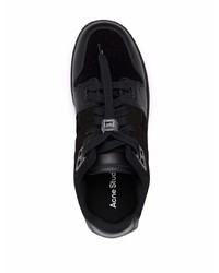 schwarze Leder niedrige Sneakers von Acne Studios