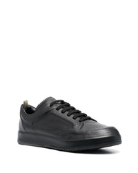 schwarze Leder niedrige Sneakers von Officine Creative