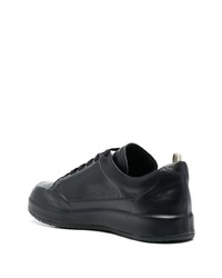 schwarze Leder niedrige Sneakers von Officine Creative