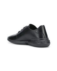 schwarze Leder niedrige Sneakers von Tod's