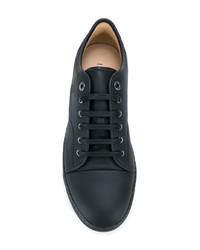 schwarze Leder niedrige Sneakers von Lanvin