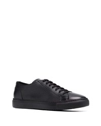 schwarze Leder niedrige Sneakers von Doucal's