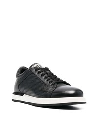 schwarze Leder niedrige Sneakers von Casadei