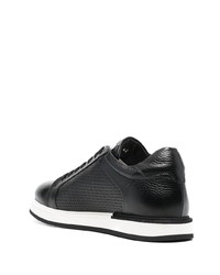 schwarze Leder niedrige Sneakers von Casadei