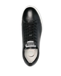 schwarze Leder niedrige Sneakers von Casadei