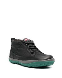 schwarze Leder niedrige Sneakers von Camper