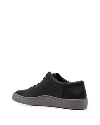 schwarze Leder niedrige Sneakers von Camper