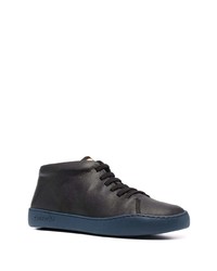 schwarze Leder niedrige Sneakers von Camper