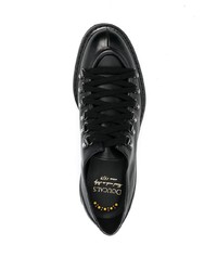 schwarze Leder niedrige Sneakers von Doucal's