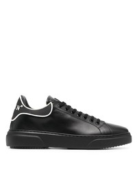 schwarze Leder niedrige Sneakers von Philipp Plein