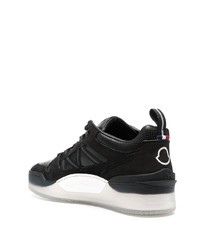 schwarze Leder niedrige Sneakers von Moncler