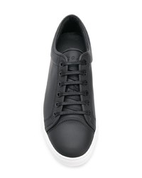 schwarze Leder niedrige Sneakers von Etq.