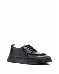 schwarze Leder niedrige Sneakers von Ami Paris