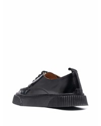 schwarze Leder niedrige Sneakers von Ami Paris