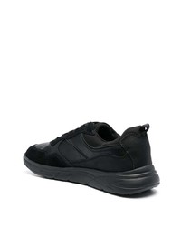 schwarze Leder niedrige Sneakers von Geox