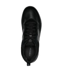 schwarze Leder niedrige Sneakers von Geox