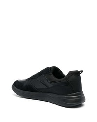 schwarze Leder niedrige Sneakers von Geox