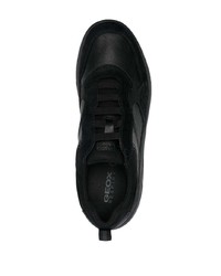 schwarze Leder niedrige Sneakers von Geox