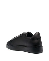 schwarze Leder niedrige Sneakers von Philipp Plein