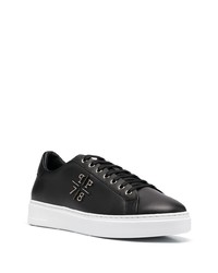 schwarze Leder niedrige Sneakers von Philipp Plein