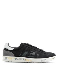 schwarze Leder niedrige Sneakers von Premiata