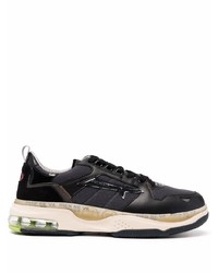 schwarze Leder niedrige Sneakers von Premiata