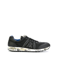 schwarze Leder niedrige Sneakers von Premiata