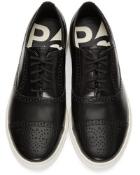 schwarze Leder niedrige Sneakers von Paul Smith